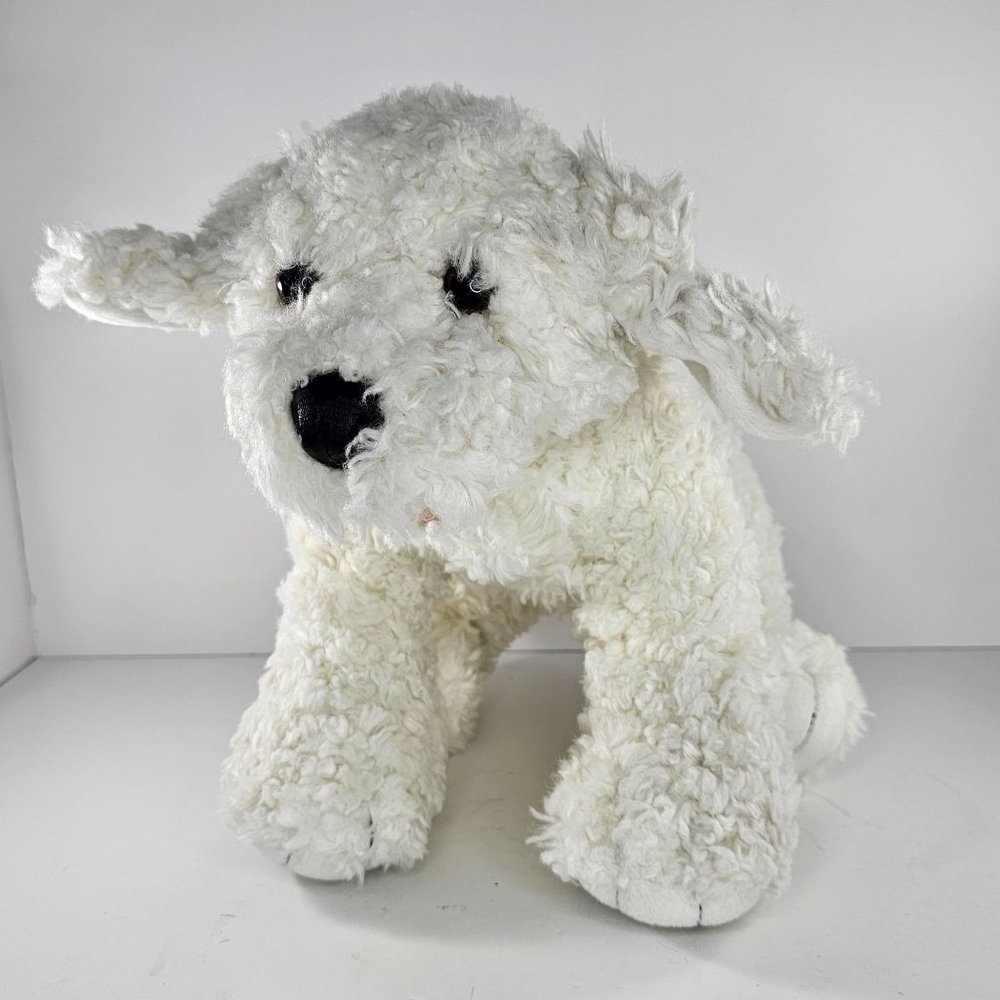 Vintage Build A Bear Bichon Maltese Poodle Dog Stuffed Animal Poseable Ears